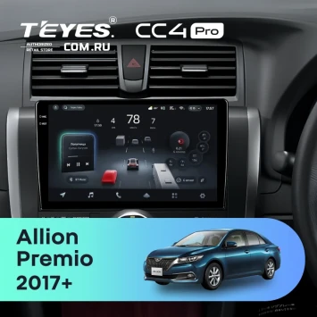 Штатная магнитола Teyes CC4 Pro 12/256 Toyota Premio (T260) (2017-2021)