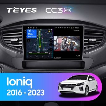 Штатная магнитола Teyes CC3 2K 360 6/128 Hyundai Ioniq AE (2016-2023) Тип-A