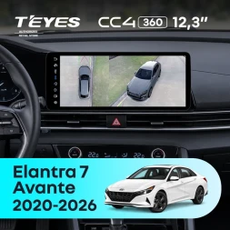 Штатная магнитола Teyes CC4 12.3" 360 8/128 Hyundai Avante (2020-2026)
