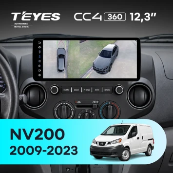 Штатная магнитола Teyes CC4 12.3" 360 8/128 Nissan NV200 M20 (2009-2023) F1