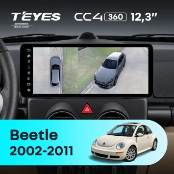 Штатная магнитола Teyes CC4 12.3" 360 8/128 Volkswagen Beetle A4 (2002-2011)