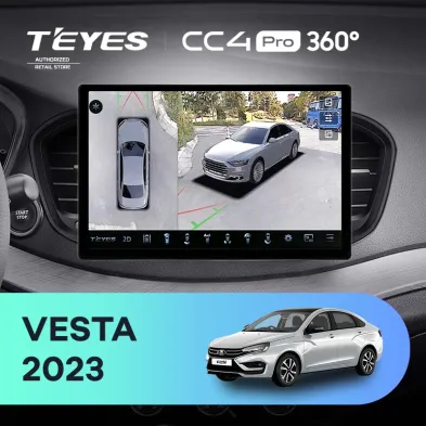 Штатная магнитола Teyes CC4 Pro 360 12/256 Lada Vesta 2023+ F2 Тип-A (11")