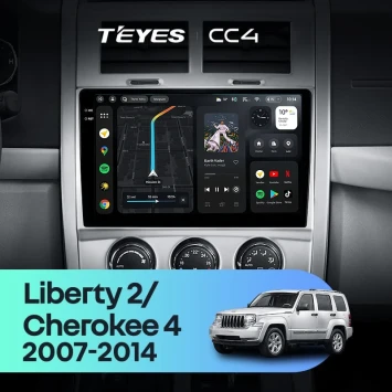 Штатная магнитола Teyes CC4 6/64 Cherokee 4 KK (2007-2014)