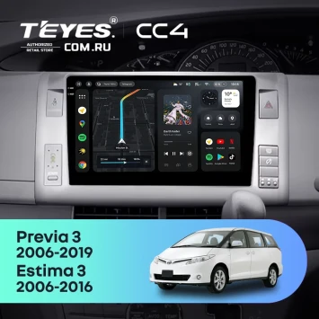 Штатная магнитола Teyes CC4 6/64 Toyota Estima AHR20 XR50 3 (2006-2016) Правый руль