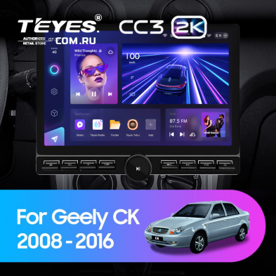 Штатная магнитола Teyes CC3 2K 6/128 Geely CK (2008-2016) (13&quot; с кнопками)