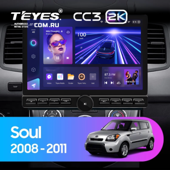 Штатная магнитола Teyes CC3 2K 6/128 Kia Soul 1 (2008-2014) (13&quot; с кнопками)