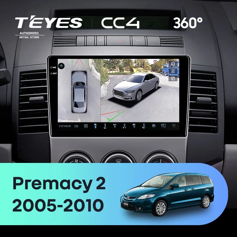 Штатная магнитола Teyes CC4 360 8/128 Mazda Premacy 2 (2005-2010)