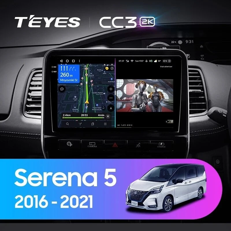 Штатная магнитола Teyes CC3 2K 4/32 Nissan Serena 5 V C27 (2016-2021) F1 Правый руль
