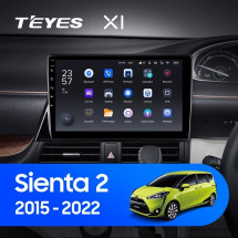 Штатная магнитола Teyes X1 4G 2/32 Toyota Sienta 2 XP170 (2015-2022) Правый руль