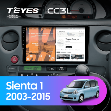 Штатная магнитола Teyes CC3L 4/32 Toyota Sienta 1 (2003-2015)