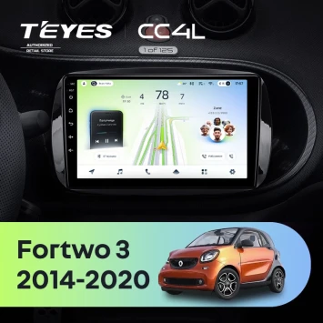 Штатная магнитола Teyes CC4L 6/64 с DTS Mercedes-Benz Smart Fortwo 3 C453 A453 W453 (2014-2020)