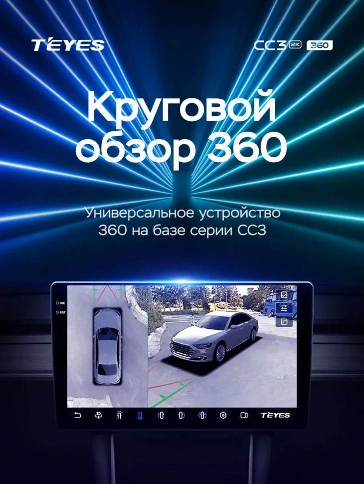 Штатная магнитола Teyes CC3 2K 360 6/128 Kia Sportage 5 (2021-2026) F2