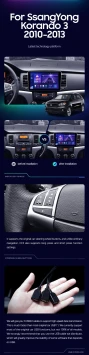 Штатная магнитола Teyes CC3 2K 4/32 SsangYong Korando 3 (2010-2013)