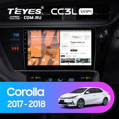 Штатная магнитола Teyes CC3L WiFi 2/32 Toyota Corolla (2017-2018) Тип-B