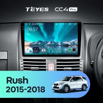 Штатная магнитола Teyes CC4 Pro 8/128 Toyota Rush (2015-2018) Правый руль