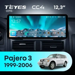 Штатная магнитола Teyes CC4 12.3" 6/64 Mitsubishi Pajero 3 V70 V60 (1999-2006) F1
