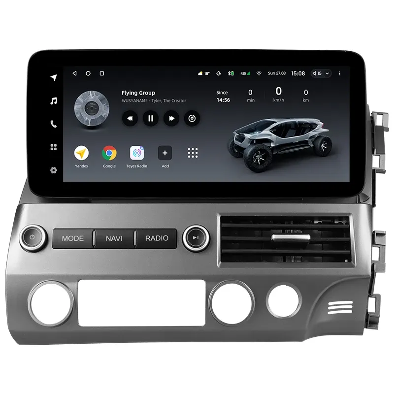 Переходная рамка Honda Civic 8 FK FN FD (2005-2012) Правый руль (12,3")