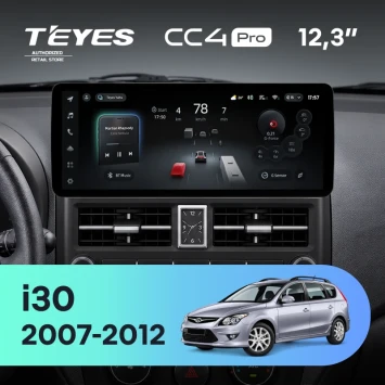 Штатная магнитола Teyes CC4 Pro 12.3" 12/256 Hyundai i30 1 FD (2007-2012)
