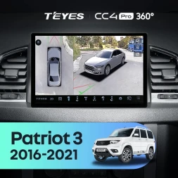 Штатная магнитола Teyes CC4 Pro 360 12/256 UAZ Patriot 3 (2016-2021) F1 (11")