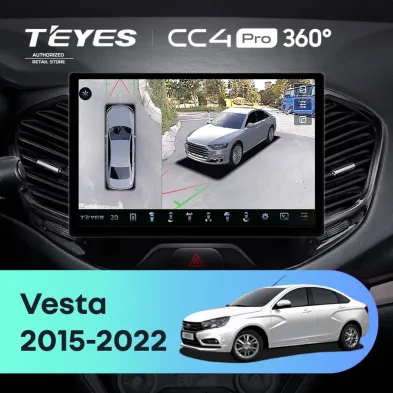 Штатная магнитола Teyes CC4 Pro 360 12/256 Lada Vesta Cross Sport (2015-2022) F1 (11")