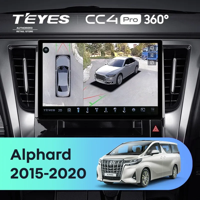 Штатная магнитола Teyes CC4 Pro 360 8/128 Toyota Alphard H30 (2015-2020) (11")
