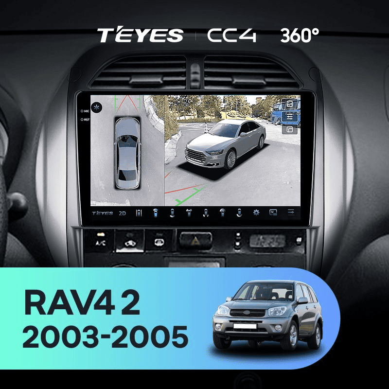 Штатная магнитола Teyes CC4 360 6/64 Toyota RAV4 2 CA20 CA20W XA20 (2003-2005) F4