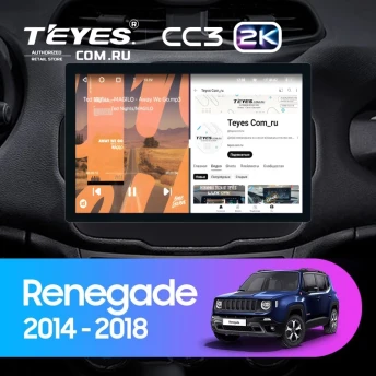 Штатная магнитола Teyes CC3 2K 4/32 Jeep Renegade (2014-2018) (11")