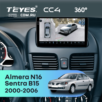 Штатная магнитола Teyes CC4 360 6/64 Nissan Almera N16 (2000-2006)
