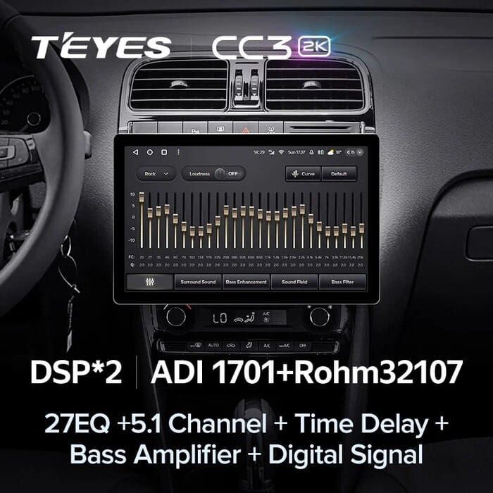 Штатная магнитола Teyes CC3 2K 6/128 Volkswagen Polo 5 (2008-2020) F1 (11&quot;)