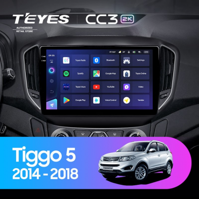 Штатная магнитола Teyes CC3 2K 360 6/128 Chery Tiggo 5 (2014-2018)