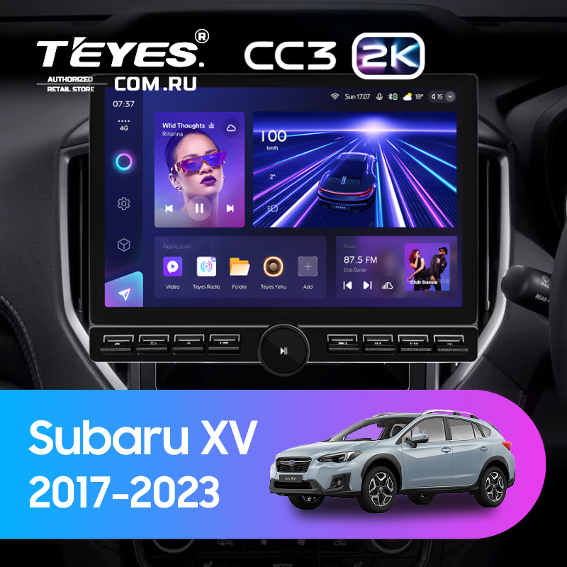 Штатная магнитола Teyes CC3 2K 6/128 Subaru XV (2017-2023) (13&quot; с кнопками)