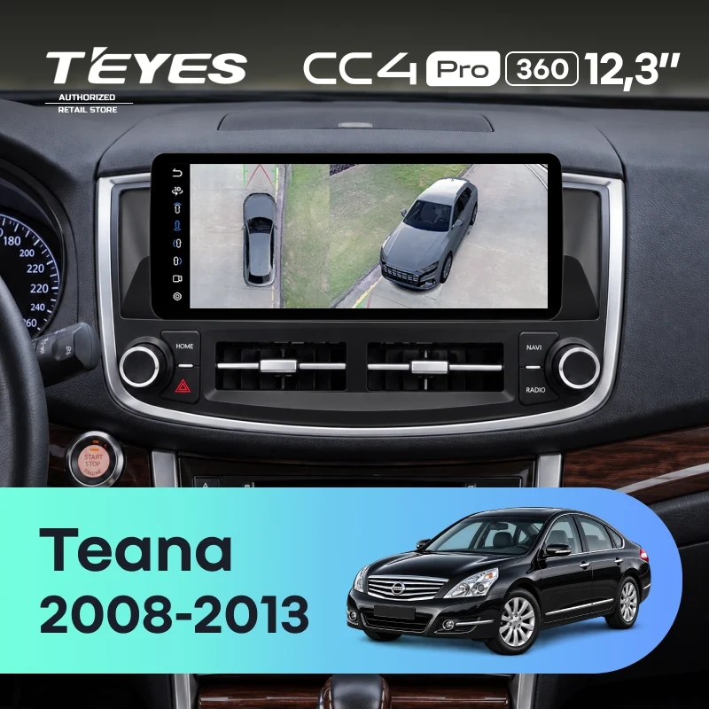 Штатная магнитола Teyes CC4 Pro 12.3" 360 8/128 Nissan Teana J32 (2008-2013)