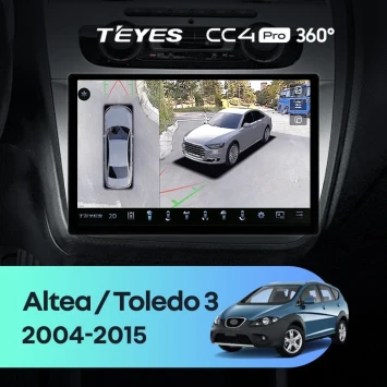 Штатная магнитола Teyes CC4 Pro 360 12/256 Seat Altea (2004-2015) (11")