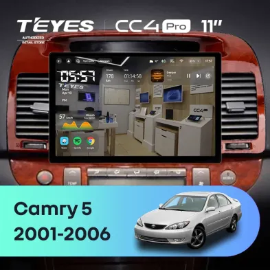 Штатная магнитола Teyes CC4 Pro 8/128 Toyota Camry 5 XV 30 (2001-2006) Тип-B (11")