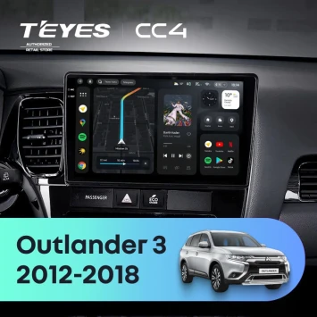 Штатная магнитола Teyes CC4 6/64 Mitsubishi Outlander 3 (2012-2018) Тип-B