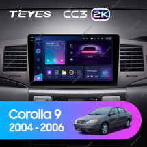 Штатная магнитола Teyes CC3 2K 4/64 Toyota Corolla 9 E120 (2004-2006)