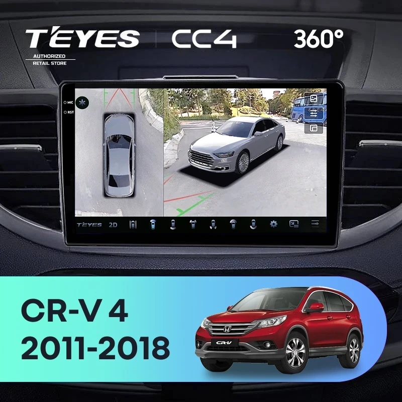 Штатная магнитола Teyes CC4 360 8/128 Honda CR-V 4 RM RE (2011-2018) Тип-A