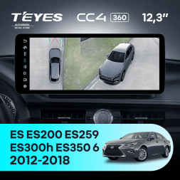 Штатная магнитола Teyes CC4 12.3" 360 6/64 Lexus ES ES200 ES250 ES300h ES350 XV60 VI 6 (2012-2018) Тип-A