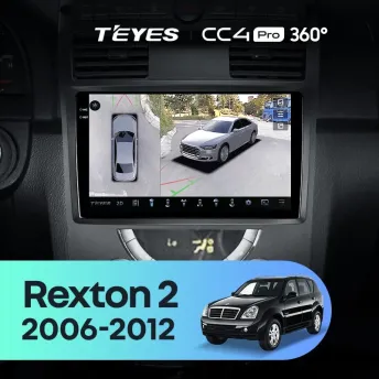 Штатная магнитола Teyes CC4 Pro 360 12/256 SsangYong Rexton Y250 2 (2006-2012)