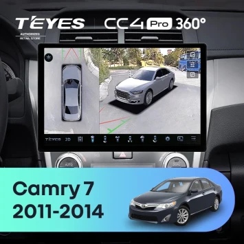 Штатная магнитола Teyes CC4 Pro 360 12/256 Toyota Camry 7 XV 50 55 (2011-2014) (черно-серая) F1 (13")
