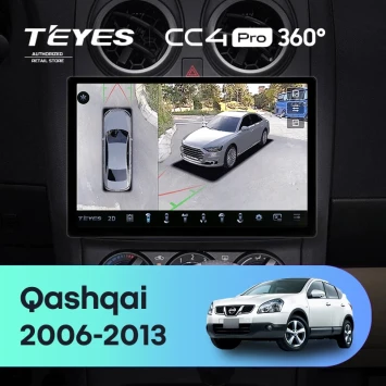 Штатная магнитола Teyes CC4 Pro 360 12/256 Nissan Qashqai 1 J10 (2006-2013) F2 (11")