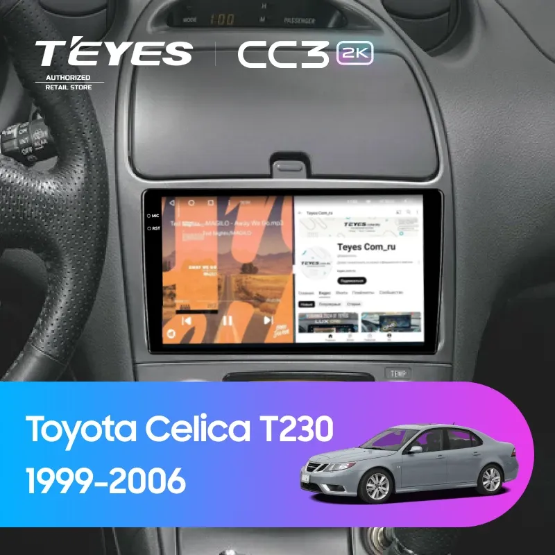 Штатная магнитола Teyes CC3 2K 6/128 Toyota Celica T230 (1999-2006)
