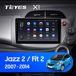 Штатная магнитола Teyes X1 4G 2/32 Honda Jazz 2 GG (2007-2014) Правый руль