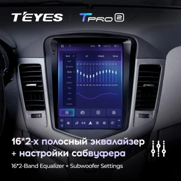 Штатная магнитола Tesla style Teyes TPRO 2 6/128 Chevrolet Cruze J300 (2008-2012)