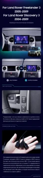 Штатная магнитола Teyes CC3 2K 4/32 Land Rover Discovery 3 (2004-2009) F1