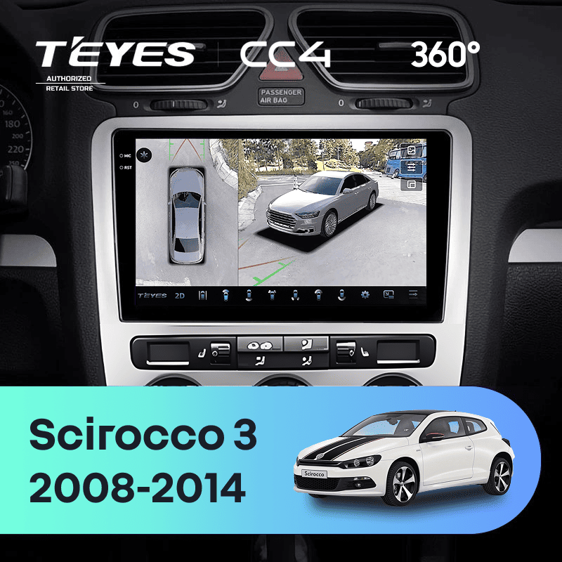 Штатная магнитола Teyes CC4 360 6/64 Volkswagen Scirocco 3 Mk3 (2008-2014) F5