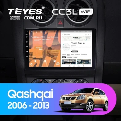 Штатная магнитола Teyes CC3L WiFi 2/32 Nissan Qashqai 1 J10 (2006-2013) F2