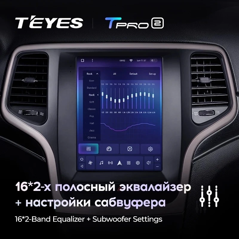 Штатная магнитола Tesla style Teyes TPRO 2 4/32 Jeep Grand Cherokee WK2 (2013-2020)