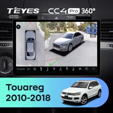 Штатная магнитола Teyes CC4 Pro 360 8/128 Volkswagen Touareg FL NF (2010-2018) (13")