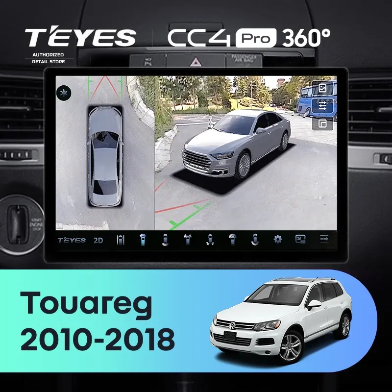 Штатная магнитола Teyes CC4 Pro 360 8/128 Volkswagen Touareg FL NF (2010-2018) (13")